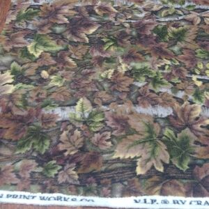 Leaf camo fleece fabric
